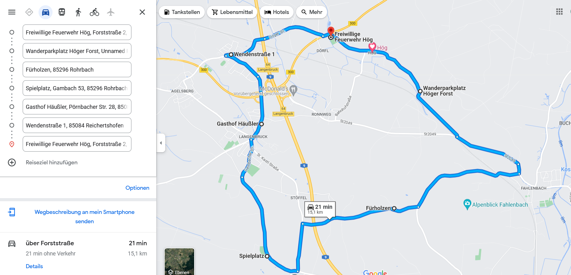 Google Karte Autos